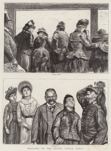 Besucher des Eiffelturms, Paris